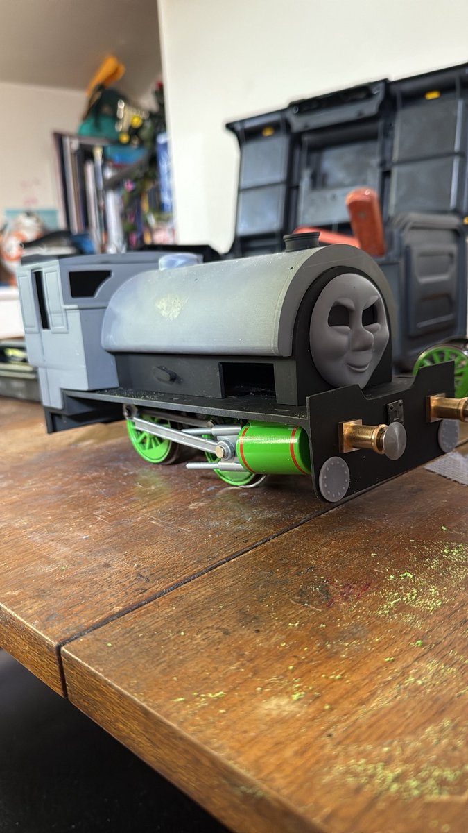 HenryFan91's tweet image. Looking for someone to CAD me a file. I need a G scale Percy coupling rod doing. It’s a specific part so I can shorten it and and print to replace these horrible things!