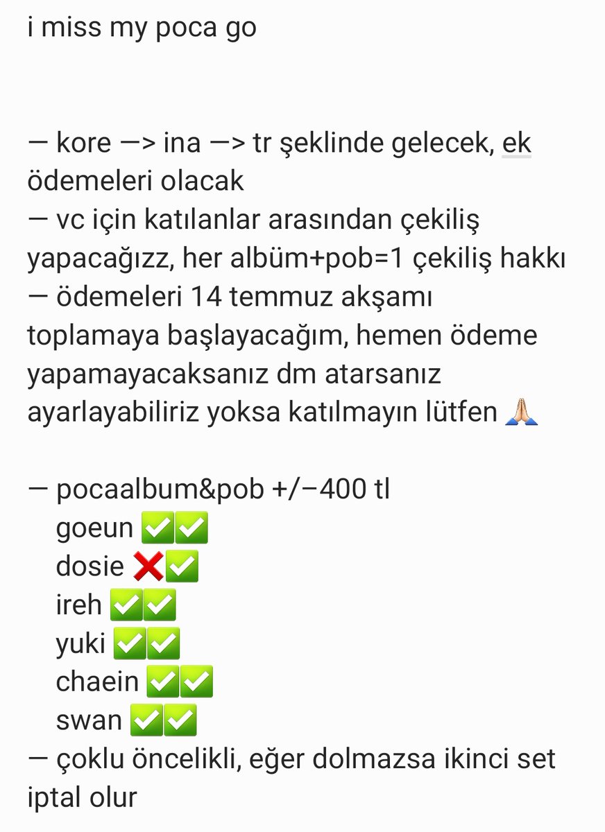 zey (@wh3einsgf) on Twitter photo purple kiss soundwave pob go
— pocaalbum+pob 400
— diğer tüm infoları son fotoğrafta yazdımm lütfen okuyun
<a href="/purpletakas/">Purple Kiss Satış & Takas</a> <a href="/ggtakasatiss/">gg satış ve takas sayfası ♡</a> <a href="/ggtradetr/">gg tradetr</a> <a href="/nugusatistr/">Nugu satış takas tr</a> purple kiss soundwave pob go
— pocaalbum+pob 400
— diğer tüm infoları son fotoğrafta yazdımm lütfen okuyun
<a href="/purpletakas/">Purple Kiss Satış & Takas</a> <a href="/ggtakasatiss/">gg satış ve takas sayfası ♡</a> <a href="/ggtradetr/">gg tradetr</a> <a href="/nugusatistr/">Nugu satış takas tr</a>