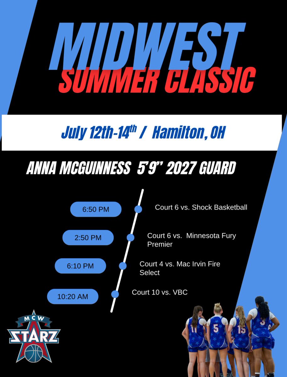 Anna McGuinness (@annaemcguinness) on Twitter photo Day 2/3 of the Midwest Summer Classic.
Here’s is my schedule: <a href="/MCWSTARZ/">MCW STARZ</a> <a href="/NEPSGBCA/">NEPSGBCA</a> <a href="/smith31matt/">Matt Smith</a> <a href="/Coach_Pratt_LA/">Emily Pratt</a> <a href="/PGHNewEngland/">Prep Girls Hoops New England</a> Day 2/3 of the Midwest Summer Classic.
Here’s is my schedule: <a href="/MCWSTARZ/">MCW STARZ</a> <a href="/NEPSGBCA/">NEPSGBCA</a> <a href="/smith31matt/">Matt Smith</a> <a href="/Coach_Pratt_LA/">Emily Pratt</a> <a href="/PGHNewEngland/">Prep Girls Hoops New England</a>
