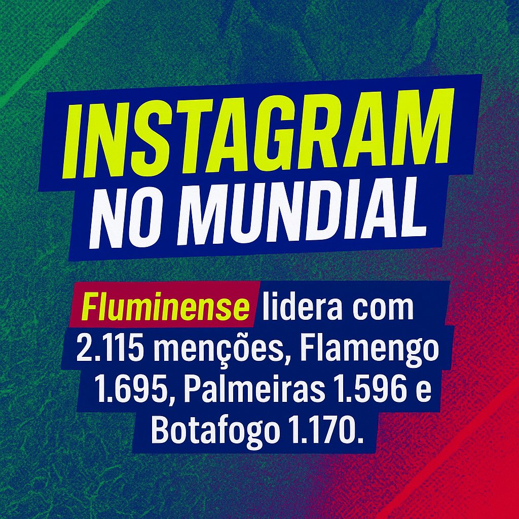 Mas na hora do jogo, quem realmente representou melhor o Brasil? 
#MundialDeClubes
 #FIFAClubWorldCup2025
Vote! 👇
1️⃣ #Flamengo
2️⃣ #Palmeiras
3️⃣ #Fluminense
4️⃣ #Botafogo