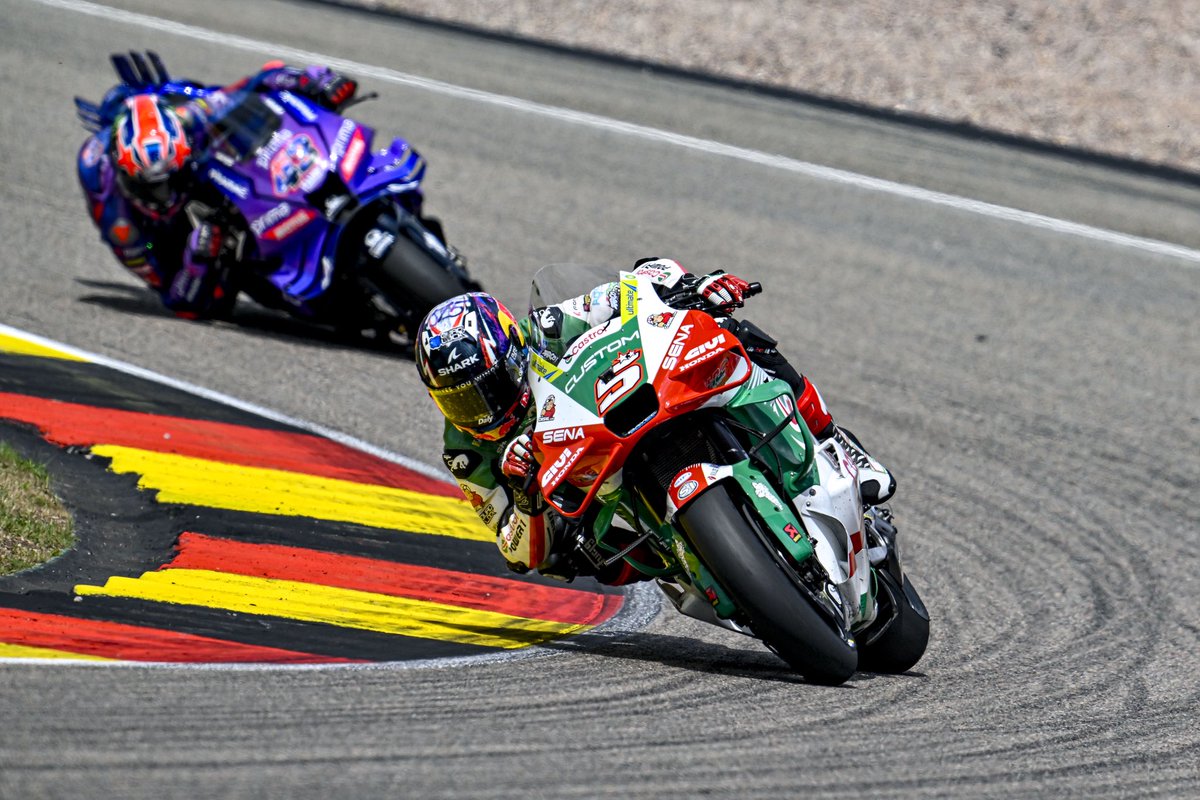 LCR Team (@lcr_team) on Twitter photo DNF <a href="/JohannZarco1/">Johann Zarco</a> - Race #GermanGP
🎤“After yesterday, I was aiming for a strong result, and we were fighting for good positions before the crash. It’s a shame, because this weekend we had the feeling back and the potential to do a good job. We’ll try again next week in Brno!” DNF <a href="/JohannZarco1/">Johann Zarco</a> - Race #GermanGP
🎤“After yesterday, I was aiming for a strong result, and we were fighting for good positions before the crash. It’s a shame, because this weekend we had the feeling back and the potential to do a good job. We’ll try again next week in Brno!”