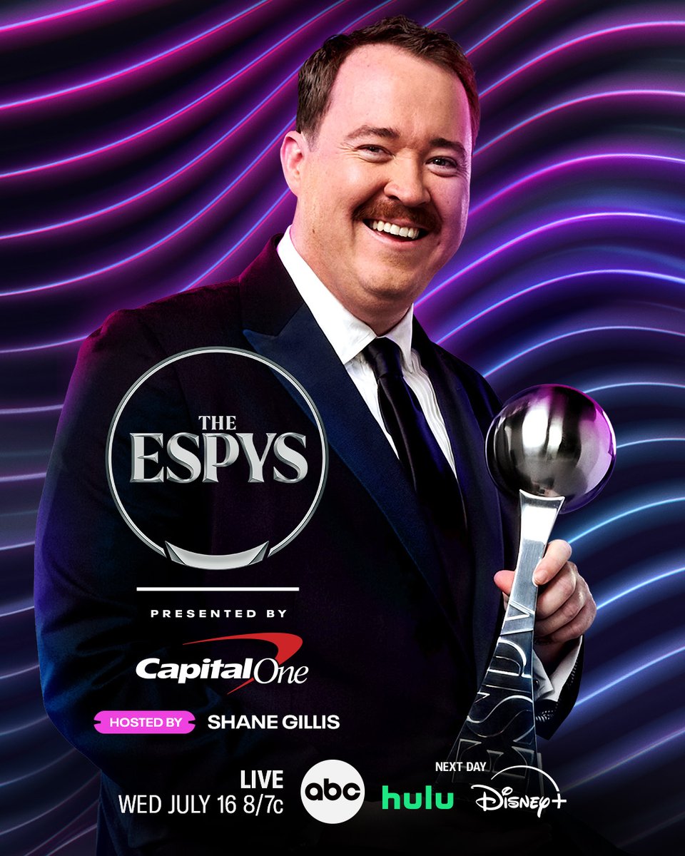 ABCNetwork's tweet image. Relive the best sports moments of the year! Watch the 2025 ESPYS hosted by Shane Gillis, WED at 8p on ABC!