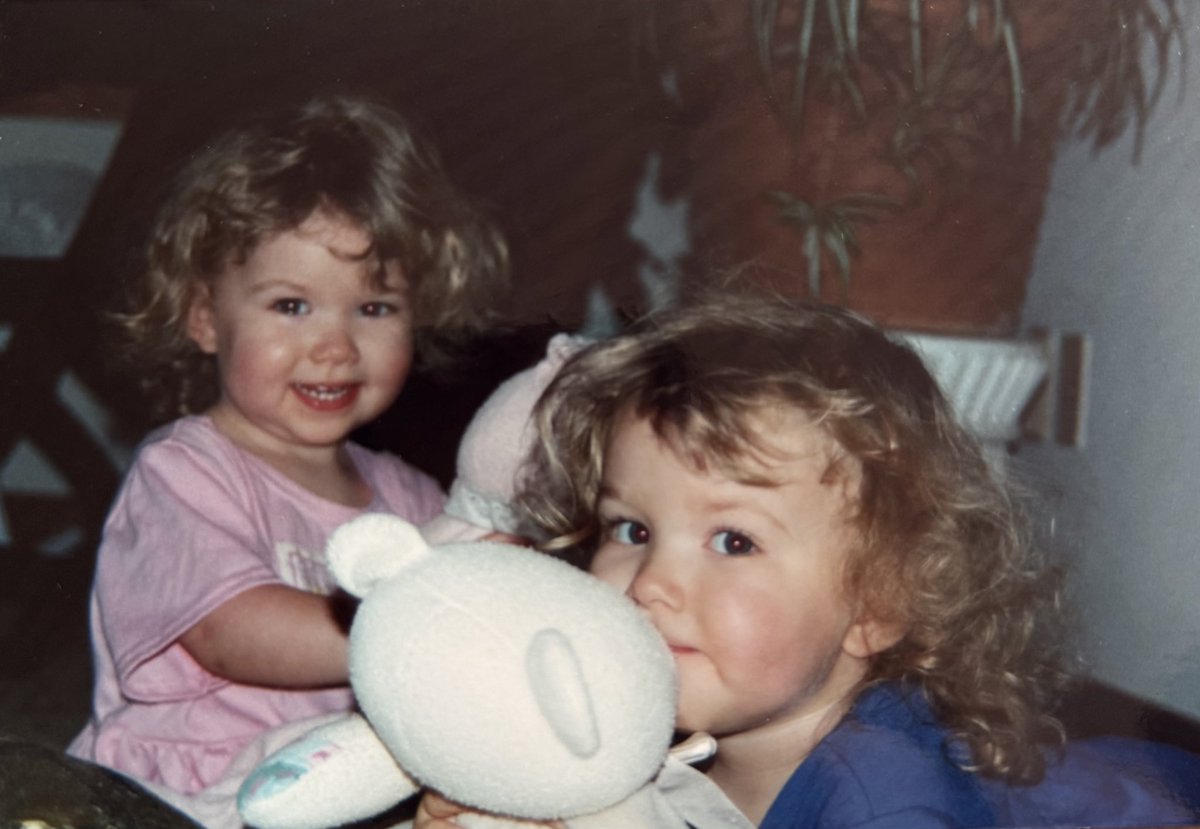 loeschtwins's tweet image. Going through Grammy Linda’s photo albums while listening to “heat thunder,” which is apparently a real thing