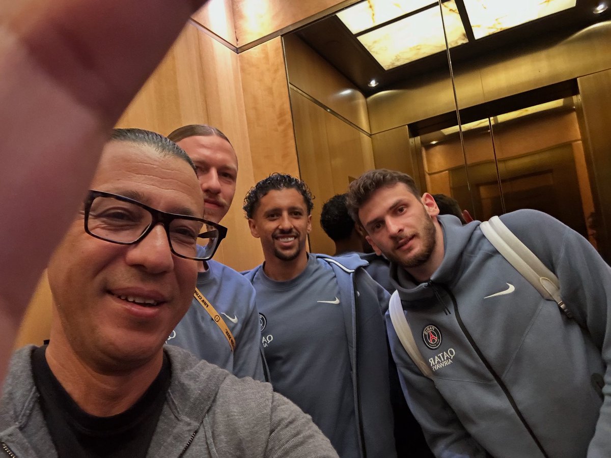 thammadou's tweet image. Good luck @marquinhos_m5 and @PSG_English was nice seeing you this morning before the game #soccer #PSGvsChelsea #football