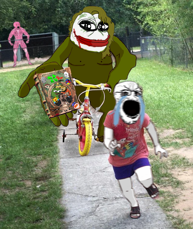 "jannie look its 4chan dhey maed ur fav memes thatre ironically all teh top memecoins in crypto"

jannie: ahhhhhhhhh I want teh next pepe

"jannie did u hear mi.. 4chan maed pepe's meme in fact it maed mog, hpos10i, apu, ladys, marie rose's meme, gigachad, npc, wojak, sigma,