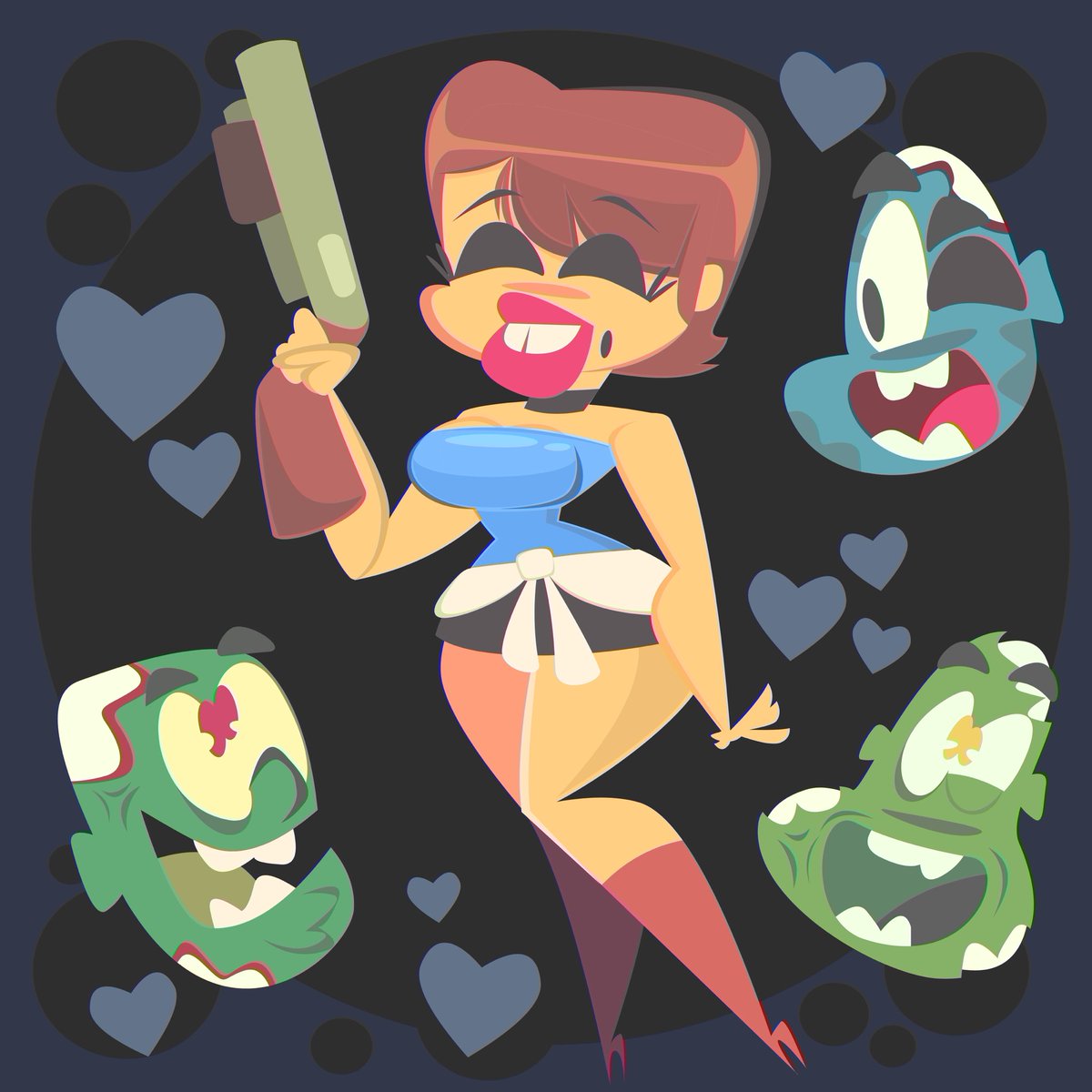 Sam_magee_art's tweet image. 4 Itchy Tasty😊
Some quick illustrative designs I did of some of the lovely ladies from the Resident Evil series.