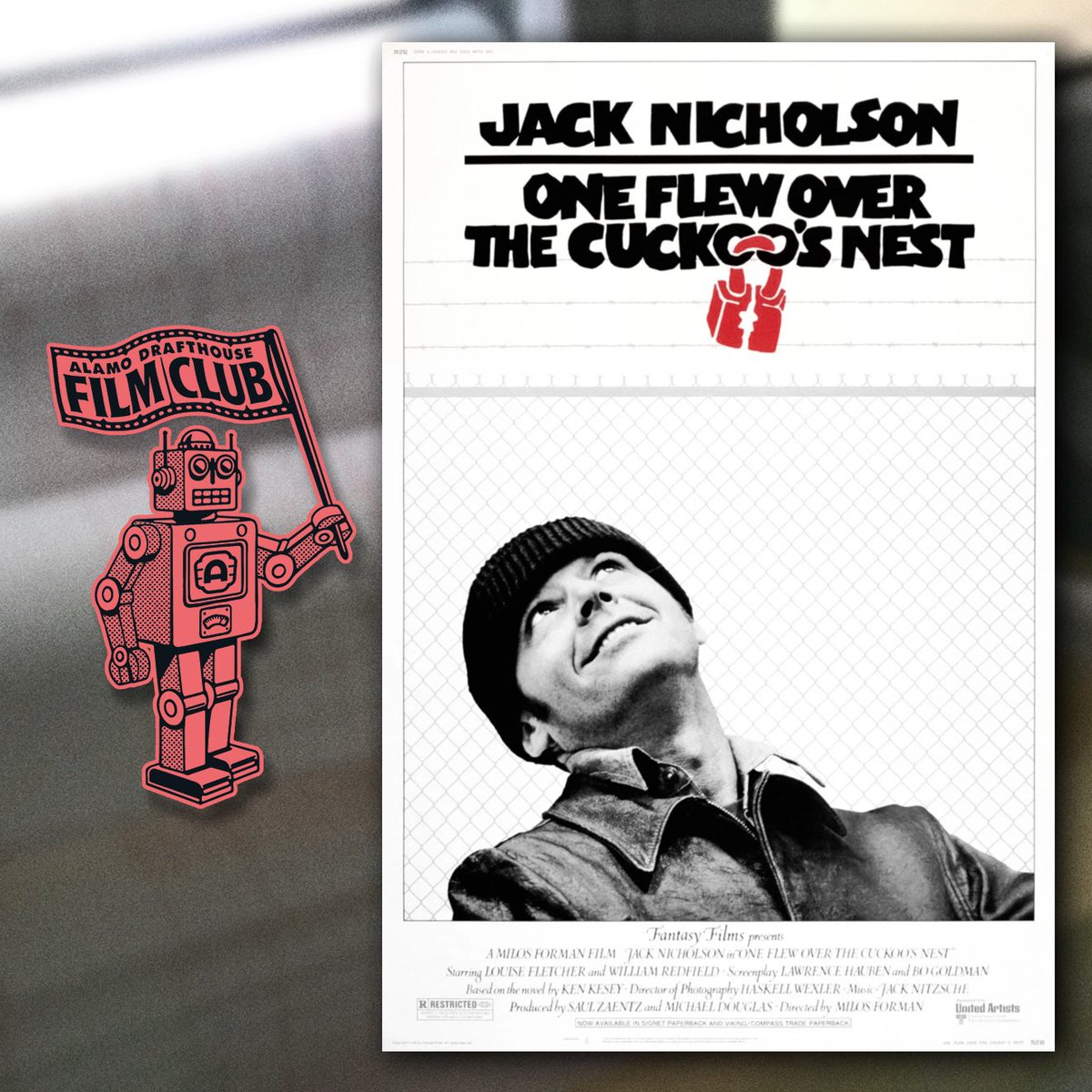 AlamoDC's tweet image. Celebrate the 50th anniversary of one of THE classic landmarks of American cinema. Jack Nicholson stars in the Best Picture winner #OneFlewOverTheCuckoosNest — on the big screen this Wednesday night.
🎟️: drafthouse.com/show/one-flew-…
#AlamoDC #FilmClubLives