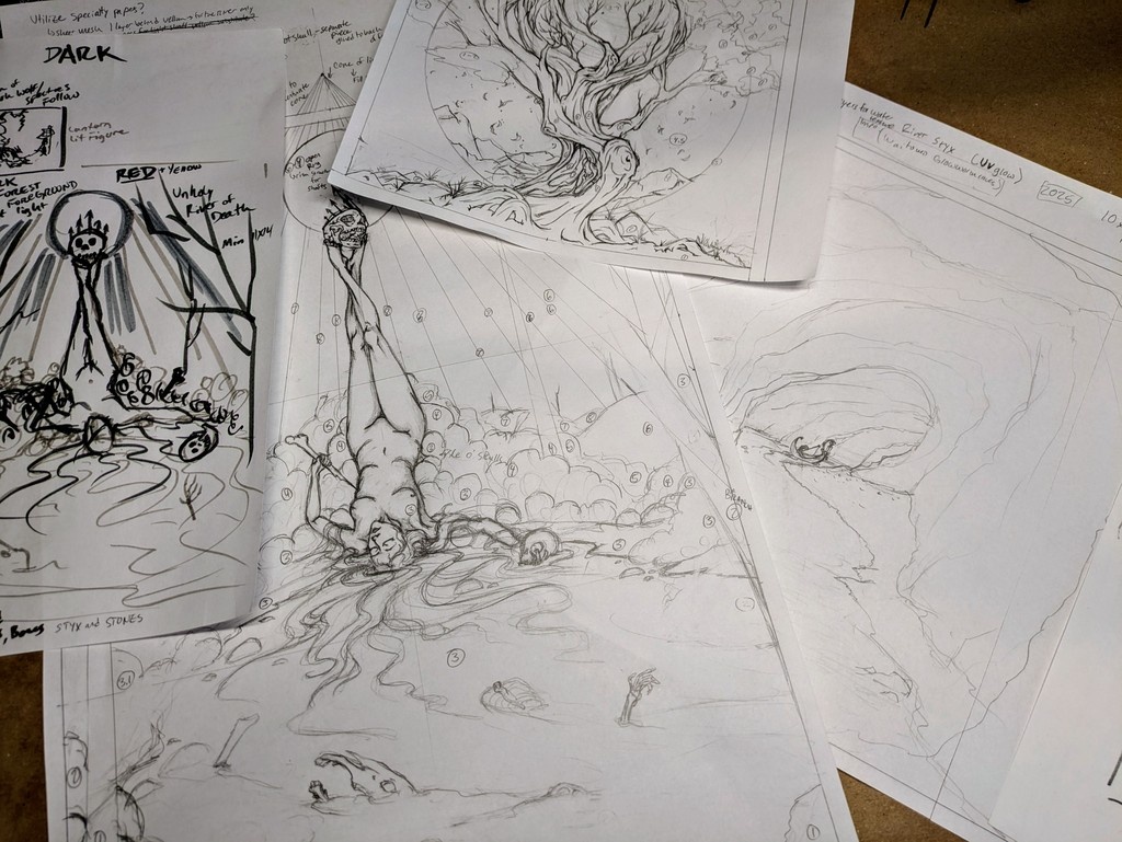 I have a number of sketches just waiting in the wings once the oarfish piece is finally finished!