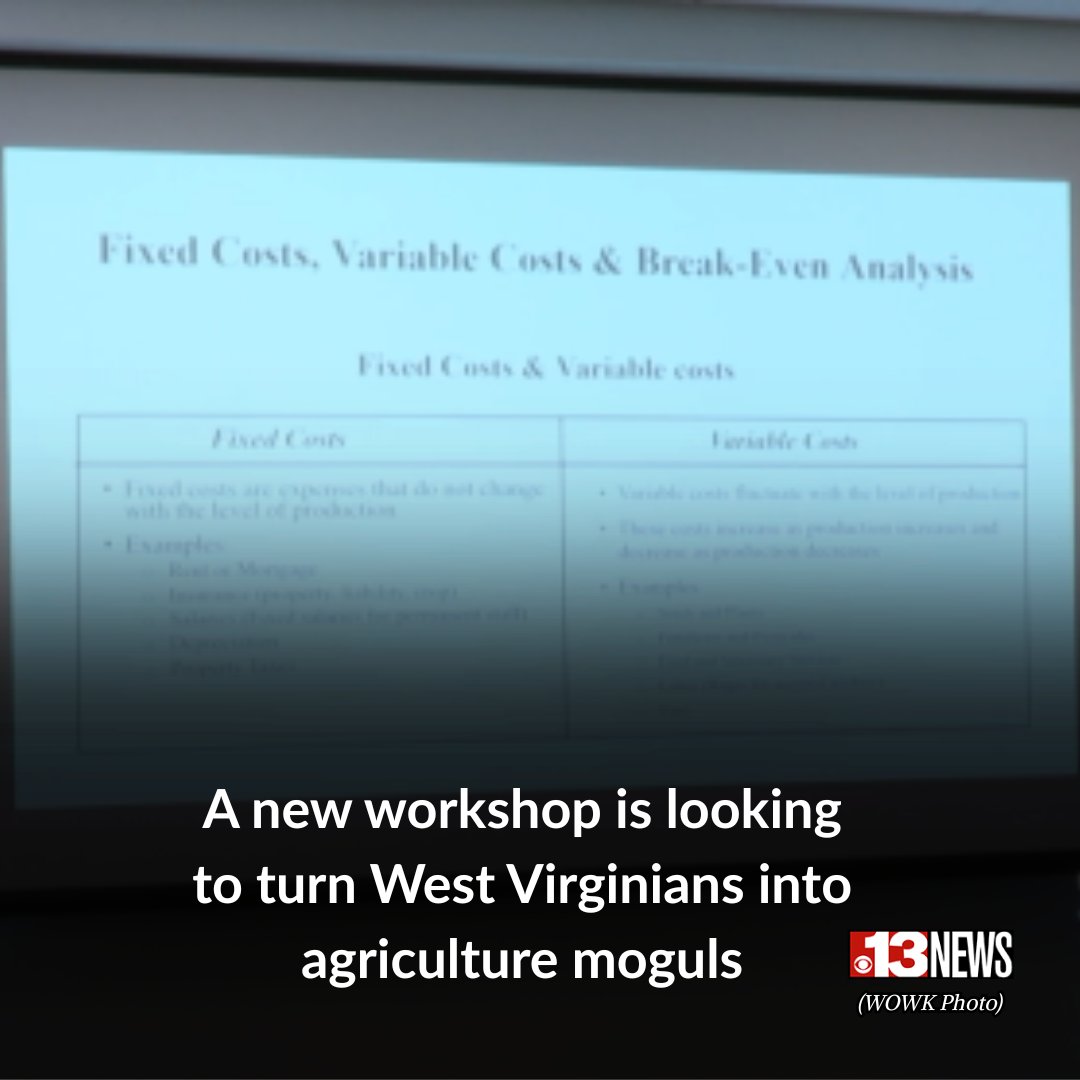 A workshop open to the public wants to make you a business mogul in the agriculture industry.

wowktv.com/news/west-virg…