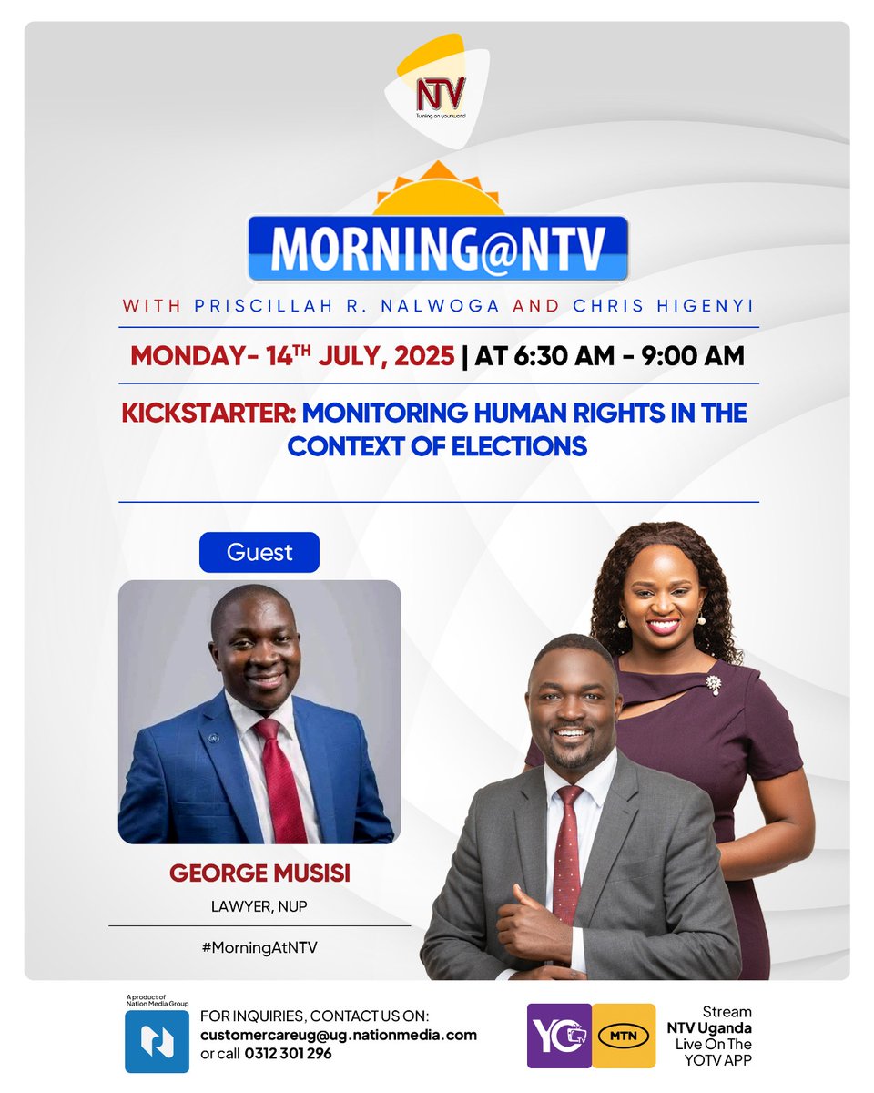 Early morning tomorrow!
Luzungu ku <a href="/ntvuganda/">NTV UGANDA</a> !