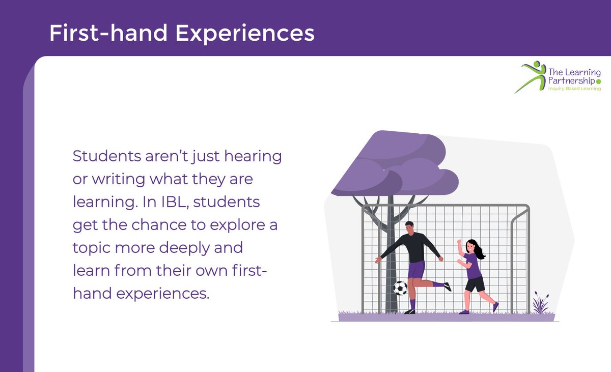 Students aren’t just hearing or writing what they are learning. In #IBL, students get the chance to explore a topic more deeply and learn from their own first-hand #experiences.