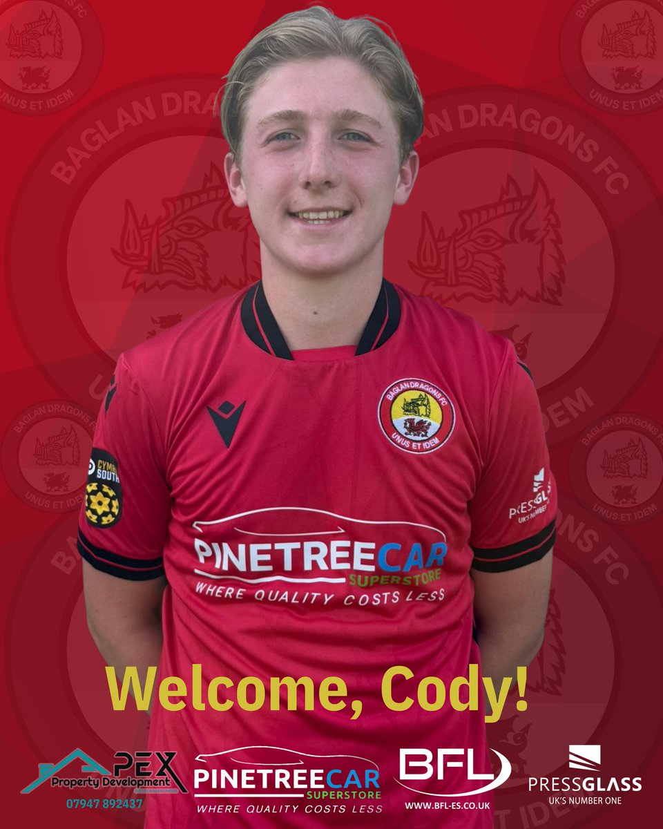 Welcome to Baglan, Cody Noonan!

Another local young man with bags of talent that will a great addition to the club.

Cody has fitted in seamlessly both on and off the pitch during pre season and we can’t wait to see him in action during the season ahead!
