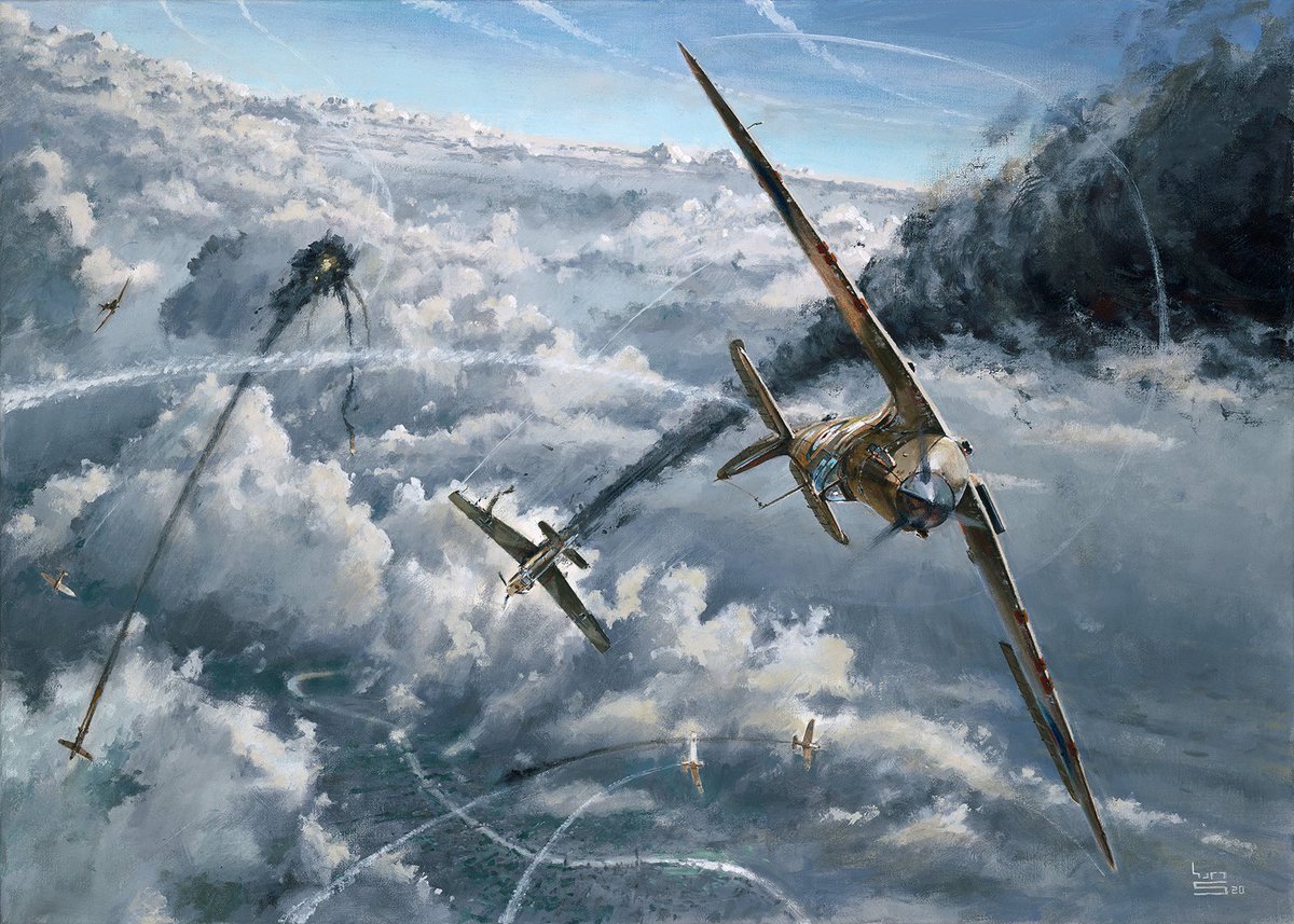 Burns_Keith's tweet image. New limited edition print, Welcome to London. Available on website in bio.
#battleofbritain #spitfire #bf109e #dogfight #ww2 #aviationart #oilpainting #battleofbritainmemorialflight