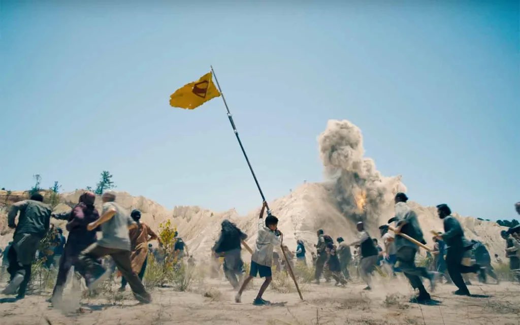 slimjosa's tweet image. At first during Superman I was like “this can’t be about Palestine” until it was revealed the invading country is a US ally receiving billions in weapons sales from Lex Luthor and the ending resembles the 2018 Gaza border protests

Go see this movie. It is SO good 🙂‍↕️