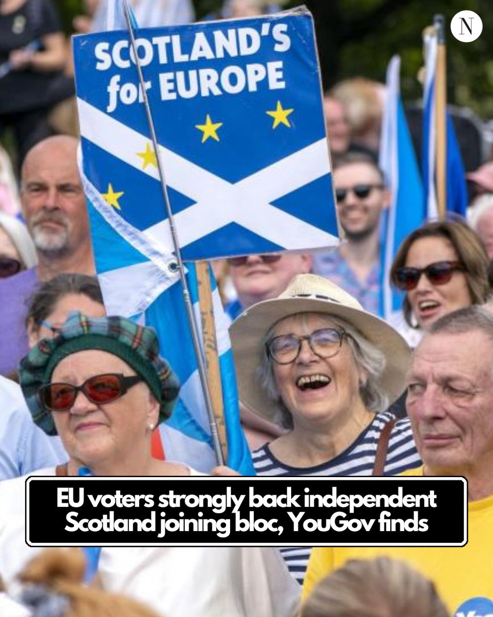 There is overwhelmingly support for an independent Scotland joining the EU, a fresh poll of voters in major European nations has found 🏴󠁧󠁢󠁳󠁣󠁴󠁿🇪🇺
