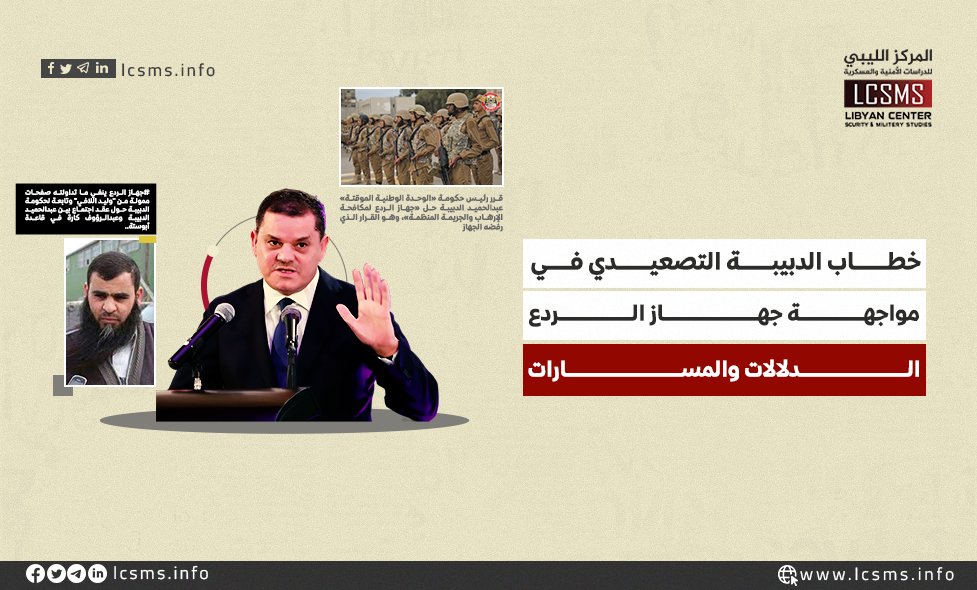 المركز الليبي للدراسات الأمنية والعسكرية (@lcsms_info) on Twitter photo خطاب الدبيبة التصعيدي في مواجهة جهاز الردع.. الدلالات والمسارات
#المركز_الليبي_للدراسات_الأمنية_والعسكرية
#تقدير_الموقف
لمتابعــة الورقـــة كاملـــة عبـــر الرابــــط أدنـــاه:
lcsms.info/?p=22514 خطاب الدبيبة التصعيدي في مواجهة جهاز الردع.. الدلالات والمسارات
#المركز_الليبي_للدراسات_الأمنية_والعسكرية
#تقدير_الموقف
لمتابعــة الورقـــة كاملـــة عبـــر الرابــــط أدنـــاه:
lcsms.info/?p=22514