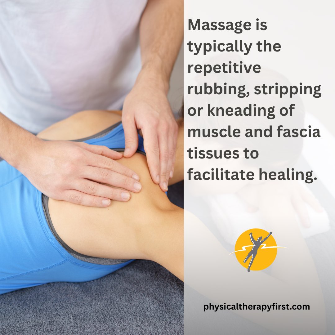 👐 What exactly is manual therapy?

At Physical Therapy First, manual therapy means hands-on care tailored to you. From joint pain to muscle tightness, our skilled clinicians use techniques like manipulation, mobilization, and massage to reduce pain and improve mobility.