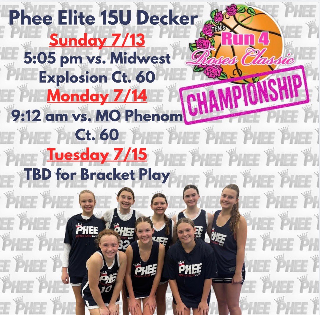SBommarito17's tweet photo. Had so much fun in the first half of Run4Roses exited about the second half here’s our schedule! @PheeElite https://t.co/BTn8ZLER3u