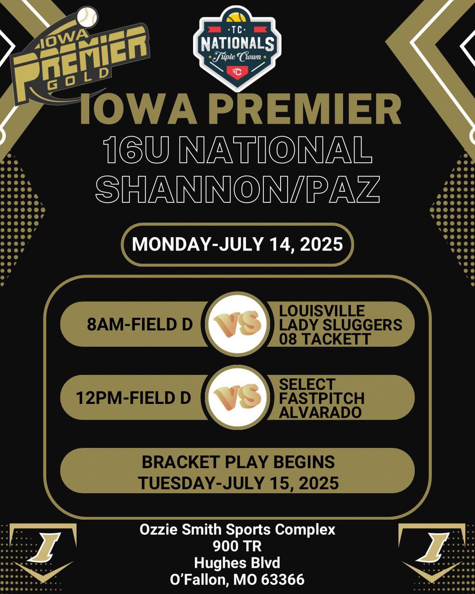 Jordan Rossi (@jordan_rossi11) on Twitter photo Fired up for Triple Crown Nationals in MO! Come check us out #IPFLIFE <a href="/IowaPremierFP/">Iowa Premier Fastpitch</a> <a href="/PaigeShannonIPF/">Paige Shannon</a> <a href="/OliviaHPaz1997/">Olivia Paz</a> <a href="/StanfordSball/">Stanford Softball</a> <a href="/JessicaAllister/">Jessica Allister</a> <a href="/DukeSOFTBALL/">Duke Softball</a> <a href="/DukeCoachYoung/">Marissa Young</a> <a href="/NUSBcats/">Northwestern Softball</a> <a href="/katedrohan/">Kate Drohan</a> <a href="/BadgerSoftball/">Wisconsin Softball</a> <a href="/BadgerHealy/">BadgerCoachHealy</a> <a href="/NDsoftball/">Notre Dame Softball</a> <a href="/2Ganeff/">Kris Ganeff</a> <a href="/umichsoftball/">Michigan Softball</a> <a href="/btholl/">Bonnie Tholl</a> Fired up for Triple Crown Nationals in MO! Come check us out #IPFLIFE <a href="/IowaPremierFP/">Iowa Premier Fastpitch</a> <a href="/PaigeShannonIPF/">Paige Shannon</a> <a href="/OliviaHPaz1997/">Olivia Paz</a> <a href="/StanfordSball/">Stanford Softball</a> <a href="/JessicaAllister/">Jessica Allister</a> <a href="/DukeSOFTBALL/">Duke Softball</a> <a href="/DukeCoachYoung/">Marissa Young</a> <a href="/NUSBcats/">Northwestern Softball</a> <a href="/katedrohan/">Kate Drohan</a> <a href="/BadgerSoftball/">Wisconsin Softball</a> <a href="/BadgerHealy/">BadgerCoachHealy</a> <a href="/NDsoftball/">Notre Dame Softball</a> <a href="/2Ganeff/">Kris Ganeff</a> <a href="/umichsoftball/">Michigan Softball</a> <a href="/btholl/">Bonnie Tholl</a>