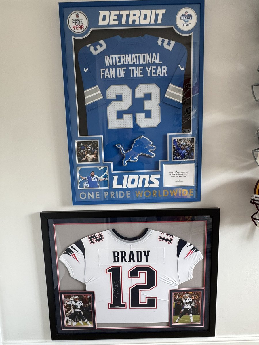 Not A Man Cave But A Spare Room Very Happy With How I Was Able To Get Part Of The Collection Up! 8 More Sundays Till We’re Back At It! <a href="/NFL/">NFL</a> <a href="/NFLUKIRE/">NFL UK & Ireland</a> @nfl <a href="/NbcNfl/">NFL on NBC</a>  #OnePrideWorldwide 🦁<a href="/TomBrady/">Tom Brady</a>