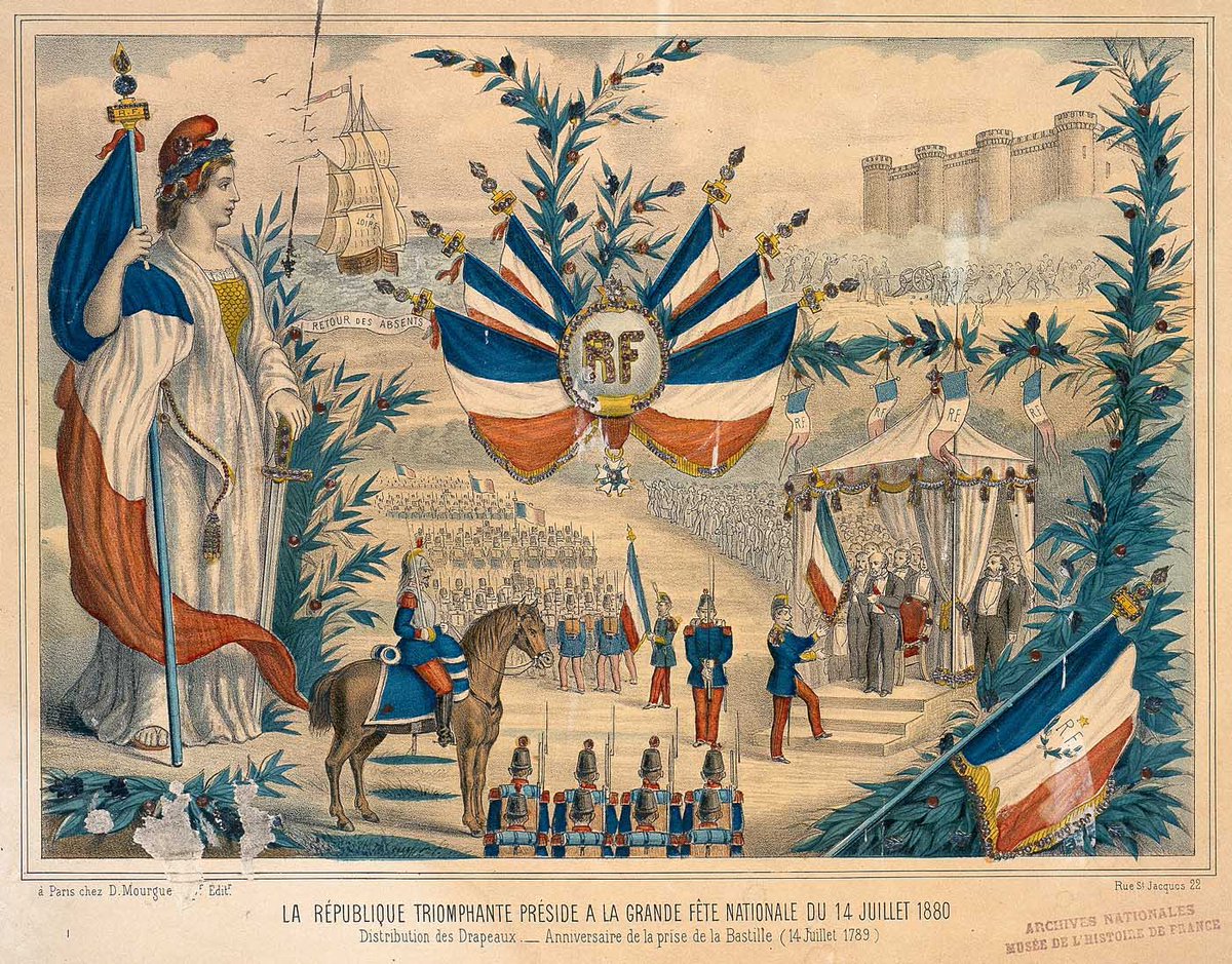 #14Juillet #France #République
#Valeurs #Citoyenneté #Souveraineté #Nation #Défense #Armées #Cohésion
Bonne Fête Nationale ! 🇫🇷
Illustration ⤵️ « La République triomphante préside à la grande fête nationale du 14 juillet 1880 » (Centre historique des Archives nationales, Paris)