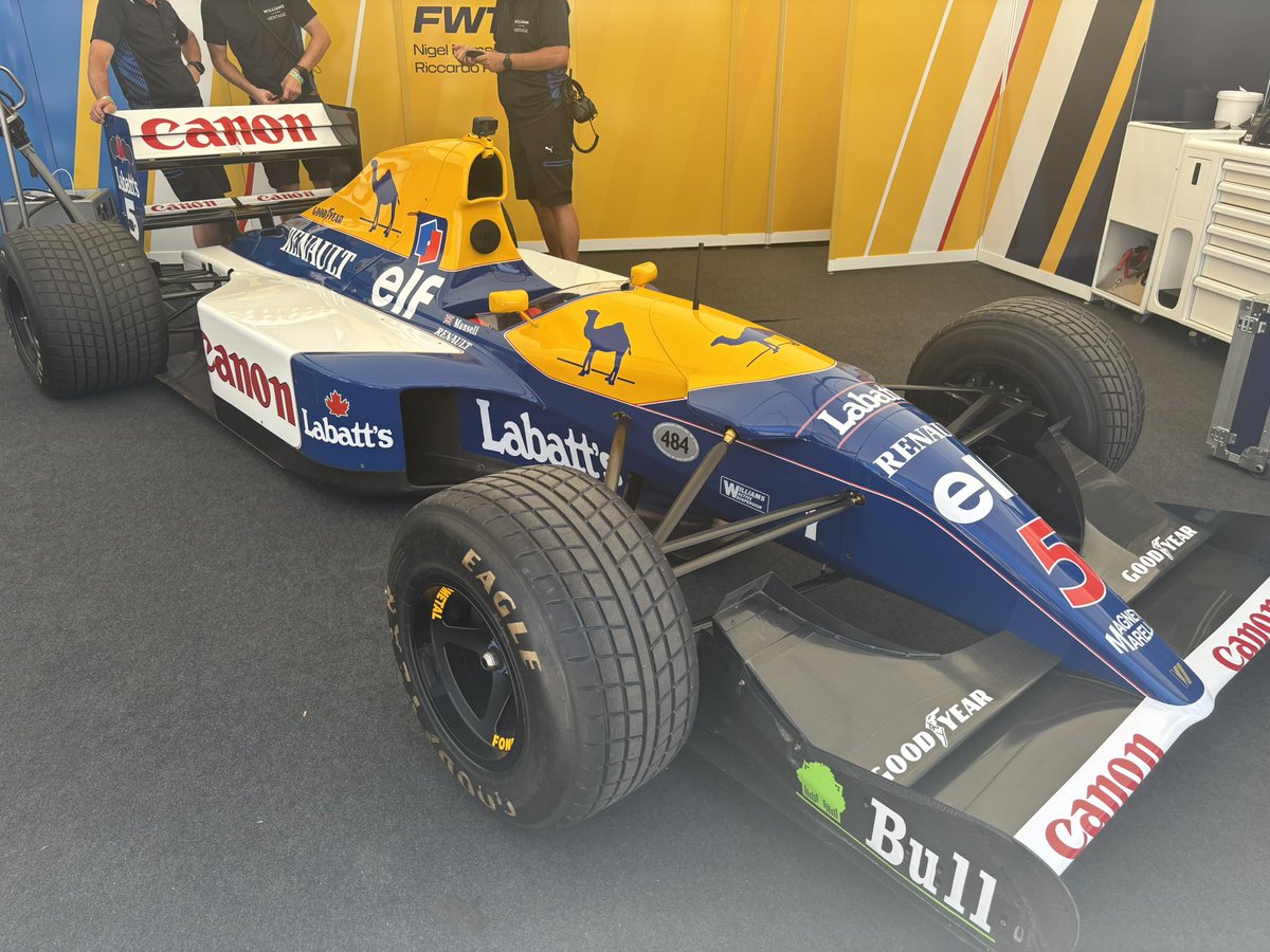 c7carl's tweet image. Nigel Mansell’s championship winning @WilliamsRacing FW14B driven by the man himself @fosgoodwood