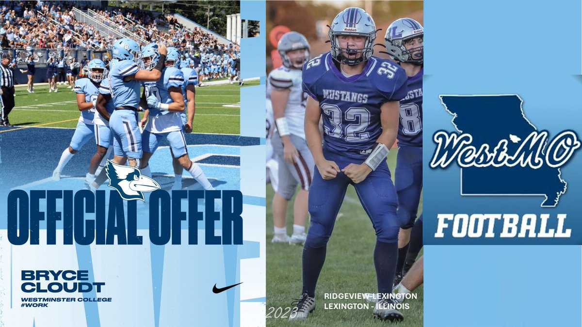 Keith Smilie (@nexgenscouting) on Twitter photo 2026 LB/FB Bryce Cloudt <a href="/bryce_cloudt24/">Bryce Cloudt</a> Ridgeview-Lexington <a href="/RidgeLexFball/">Ridgeview Lexington Football</a> (Lexington-Illinois) has received an offer from UMAC Westminster College (IL) <a href="/WESTMOFB/">Westminster College Football</a> 2026 LB/FB Bryce Cloudt <a href="/bryce_cloudt24/">Bryce Cloudt</a> Ridgeview-Lexington <a href="/RidgeLexFball/">Ridgeview Lexington Football</a> (Lexington-Illinois) has received an offer from UMAC Westminster College (IL) <a href="/WESTMOFB/">Westminster College Football</a>