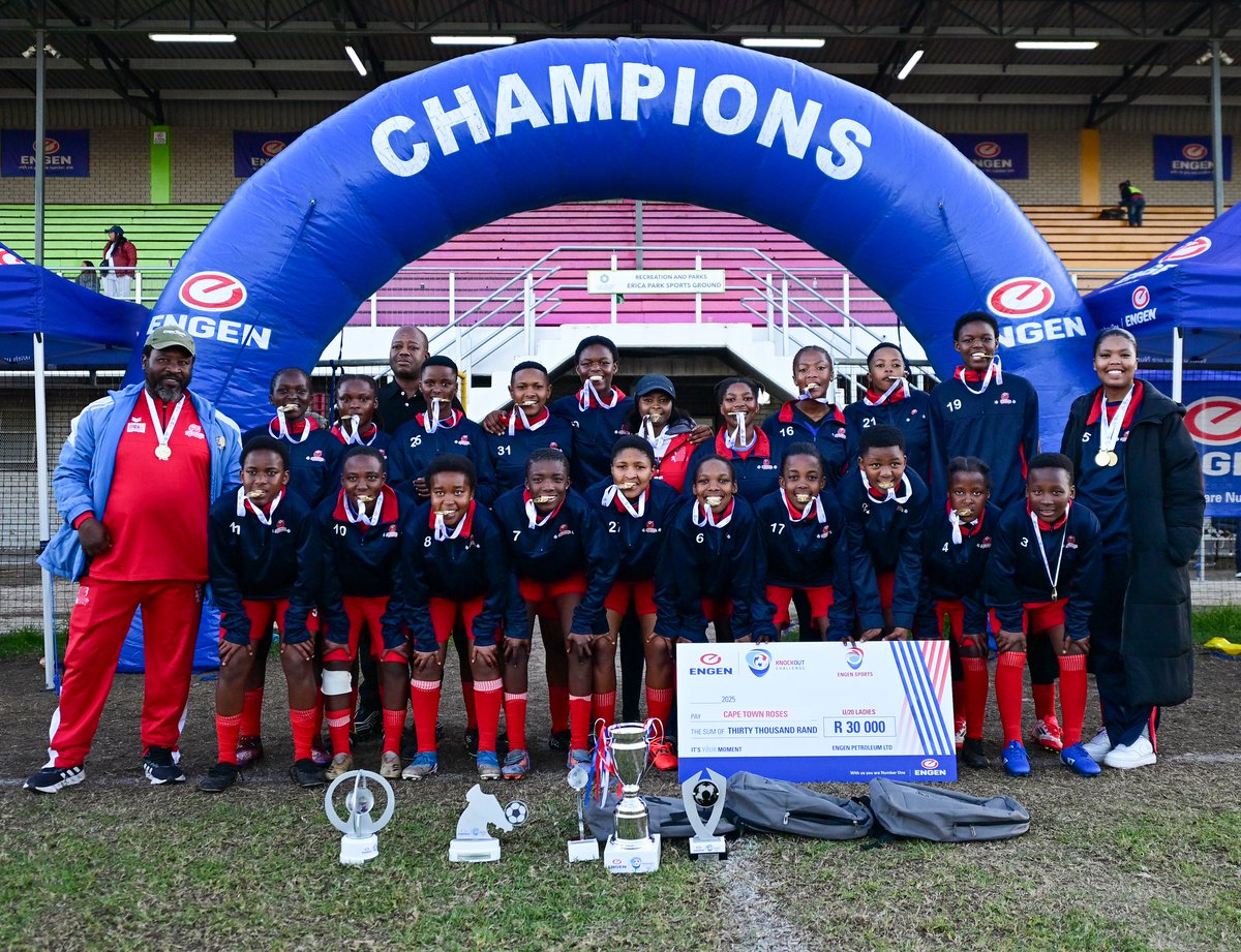ThabisoMosia's tweet photo. Congratulations to @CapeTownCityFC boys for winning this year's @EngenSports Knockout Challenge in the Western Cape... They also won it in 2022.....Cape Town Roses are the champions of the ladies under 20 tournament for the fourth year in a row 👏 🏆.... #EKOC https://t.co/NSwfxf7tad