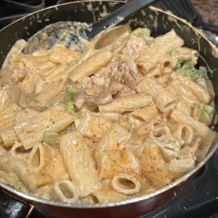Chicken and Italian Sausage Alfredo Pasta