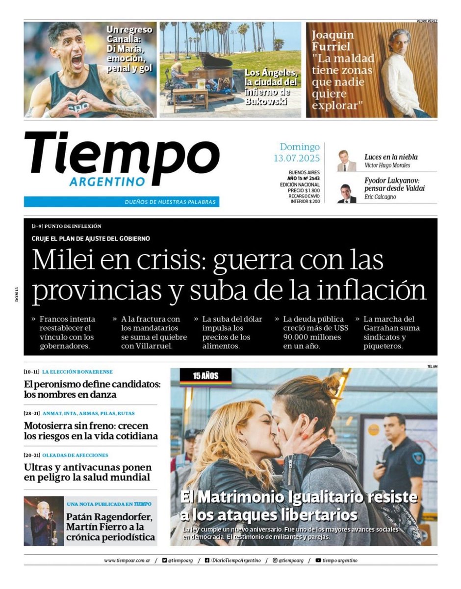 EricCalcagno's tweet image. Quiere leer autores premiados como @Ragendorfer ? Lo encuentra en #TiempoArgentino, junto con gran elenco de prensa autogestiva!!! Eso sí, compre, lea, apoye y difunda #TiempoArgentino!!! La historia mientras sucede. No es poco.