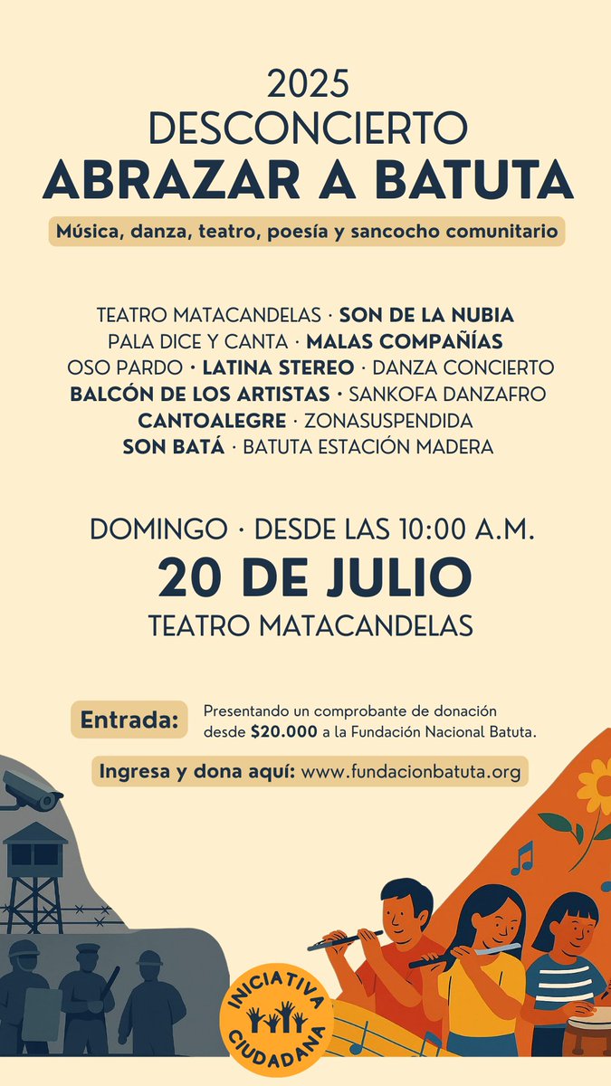catalinapiedram's tweet photo. Este 20 de julio Medellín canta, baila y vibra por Batuta.❤️🎶 Nos reunimos en el Teatro Matacandelas para celebrar: el presente y el futuro de la Fundación Nacional Batuta, un programa que ha transformado la vida de más de 500.000 niños, niñas y jóvenes en Colombia.🎼🍃 https://t.co/ydX17LWhCk