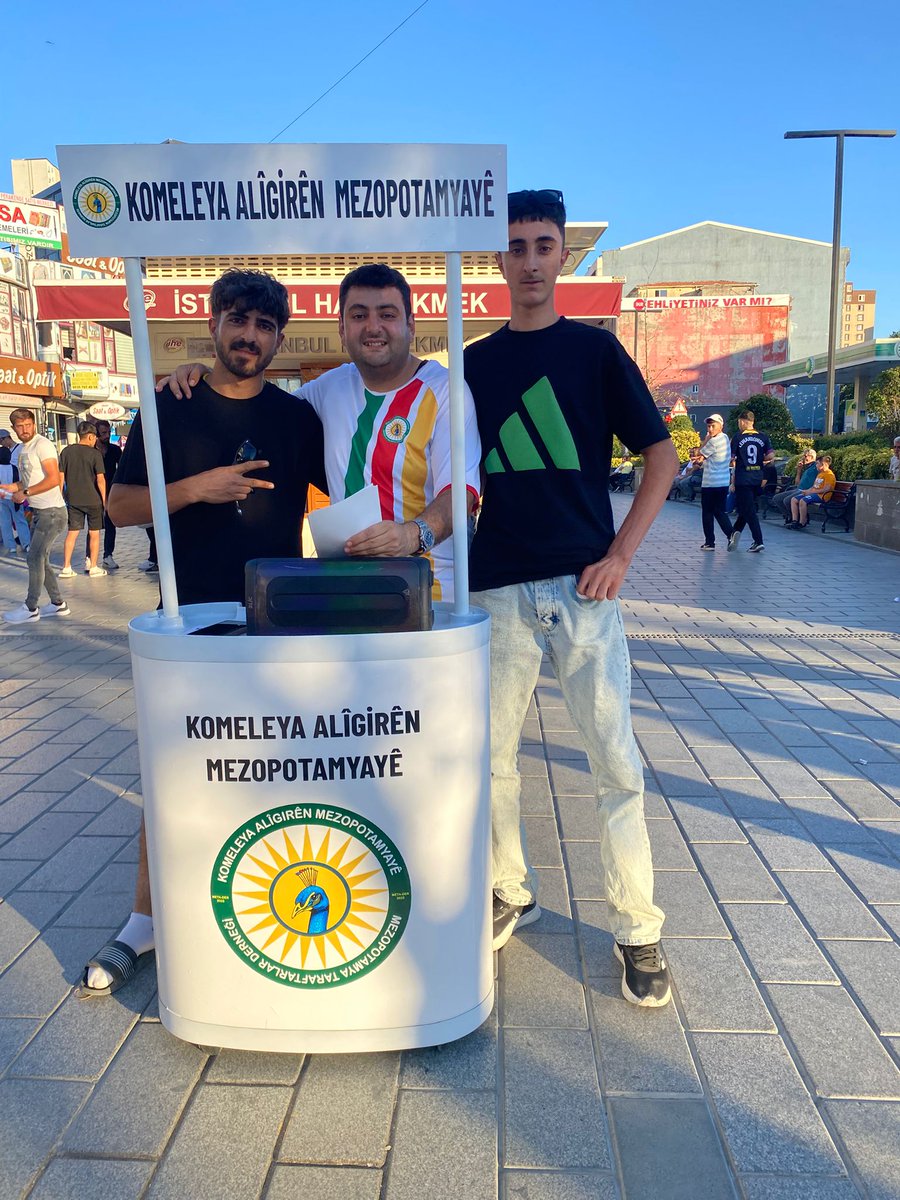 Metader_'s tweet image. 20 Temmuz Pazar günü saat 13:00’te Boy Davet Salonu’nda, Iğdır Dernekler Federasyonu ile birlikte gerçekleştireceğimiz “Mezopotamya Gençliği Barış Halayında Buluşuyor” şiarıyla düzenlenen etkinliğimize yönelik olarak, Esenyurt Meydanı’nda bilgilendirme ve davet amaçlı bildiri…
