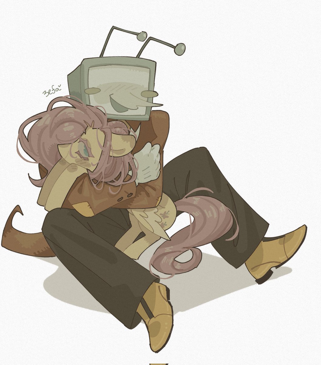 zefyrkameow's tweet image. sitting with his favorite pony🩷

#deltarune #tenna #deltarunefanart