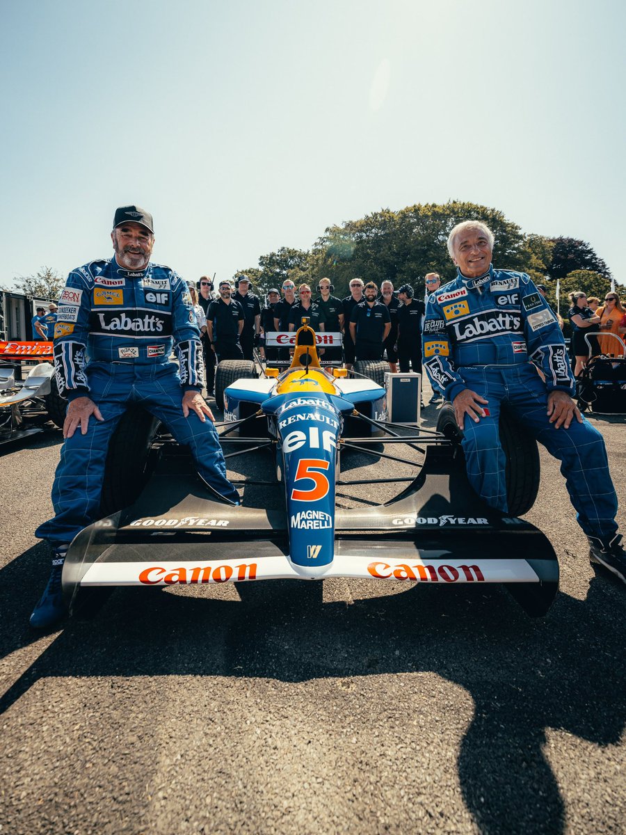 c7carl's tweet image. They haven’t changed at all…….
Riccardo, Nigel, and the @WilliamsRacing FW14B
