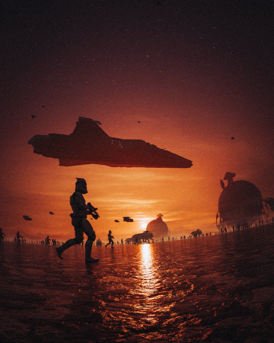 venturepictures's tweet photo. “Nothing beats a Jet2 holiday” 

Destination: GEONOSIS 🔥 

Art by me #starwars #clonewars #blender https://t.co/2YMZTUoEFW