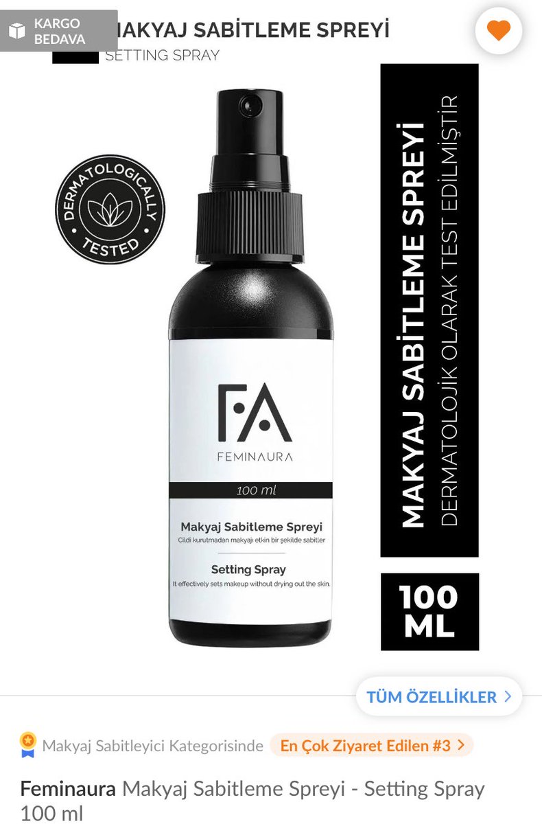 Yazın kavurucu sıcaklarında mükemmel makyajlarımızı sabitlemeyelim mi? Bence bunu Feminaura ile yapabiliriz. Linke tıklayarak ürüne ulaşabilirsiniz 😋💓 ( #reklam değil )

|• #busmer  |• <a href="/busseunlu/">Buse Ünlü</a>  |• <a href="/merttinderee/">Mert İndere</a> 

ty.gl/guwceumbz4rj6