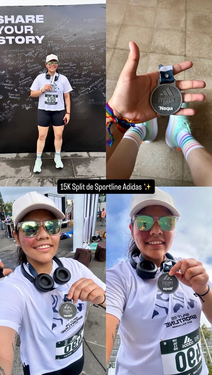 Ahora corrí mis primeros 15 kilómetros oficiales en el Split de Sportline de Adidas, los 21 kilómetros (media maratón) están a las puertas, los corro en 3 semanas. 🤩✨