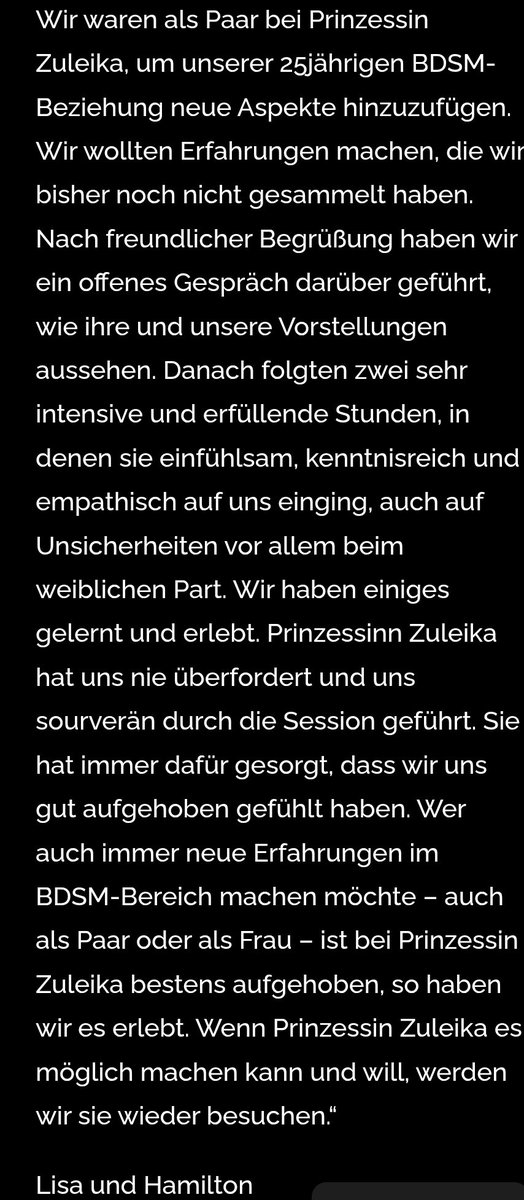 Mega happy über dieses Feedback! 🥰😍
Wenn Frauen sich bei mir wohl und gesehen fühlen und neue Seiten an sich entdecken, dann freut mich das immer nochmal mehr, weil... Frauen sind Queens und haben das Beste verdient ;) 

Ich arbeite mit allen Geschlechtern, Paaren in