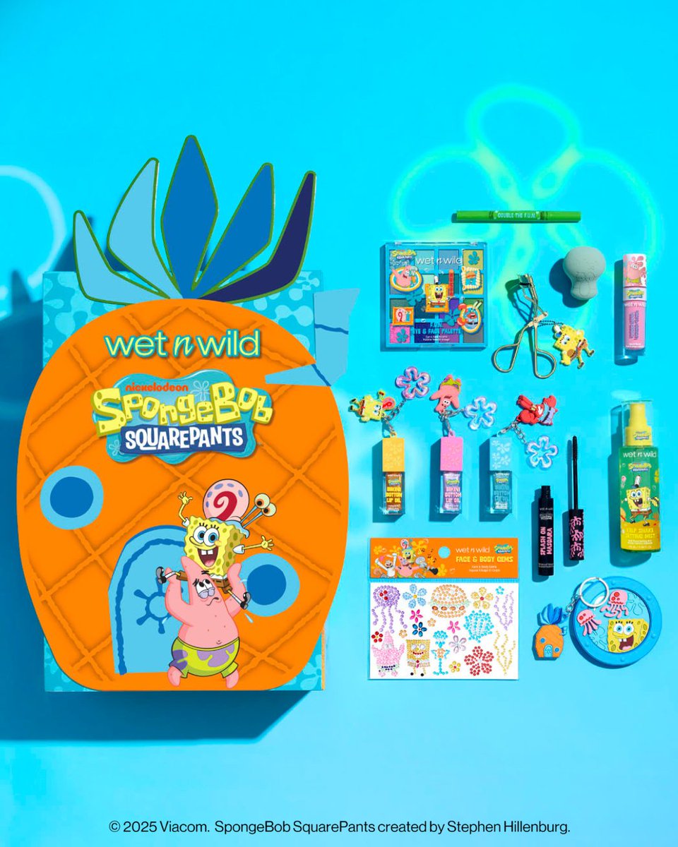 The wet n wild x SpongeBob SquarePants PR box has everything for your undersea adventure: new formulas, vibrant shades, and iconic tools 🧡⁠🍍
⁠
⁠Shop the PR Box online at wetnwildbeauty.com @walmart ⁠<a href="/ultabeauty/">Ulta Beauty</a>  <a href="/amazon/">Amazon</a>⁠