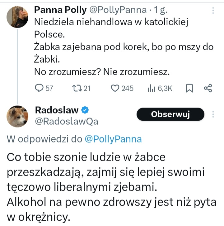 Radosław.
Specjalizacja: alko &amp; okrężnica.