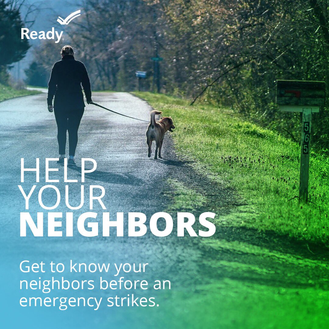 #HurricanePrep Tip: Help neighbors prepare &amp; evacuate before the storm. Learn about the different actions you &amp; your neighbors can take to prepare &amp; recover from storms. Share info on local shelters &amp; evacuation routes with your social circle. Be Proactive. Plan Ahead. #BeReady.