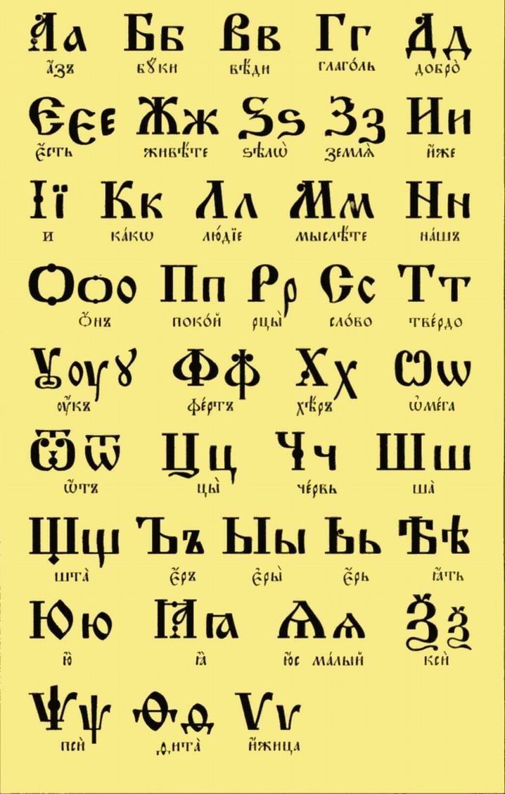 Церковно славянский алфавит 🙏