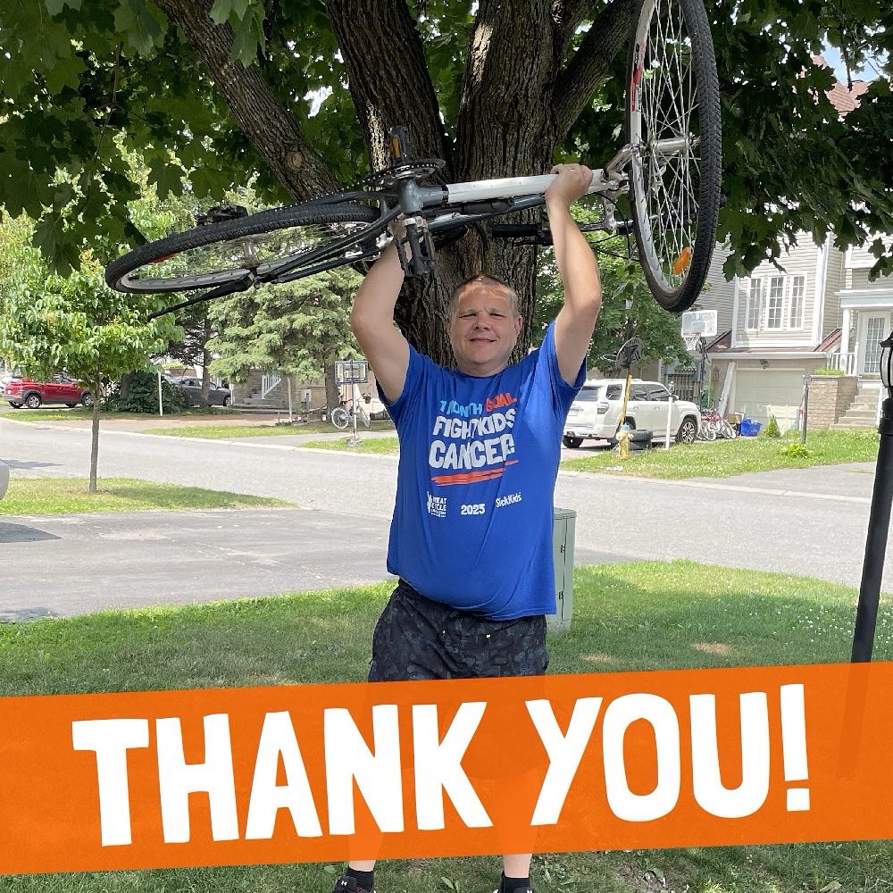 Zubes22's tweet image. Thanks to all who donated!!! I raised my fundraising goal to $750!!! We are almost there!!!

greatcyclechallenge.ca/Riders/BobbyZu…

Please donate - join me in the fight against kids cancer!  I ride for Lily Fraser - see her story in my Great Cycle Challenge profile. #Ottnews #OTT #Ottawa