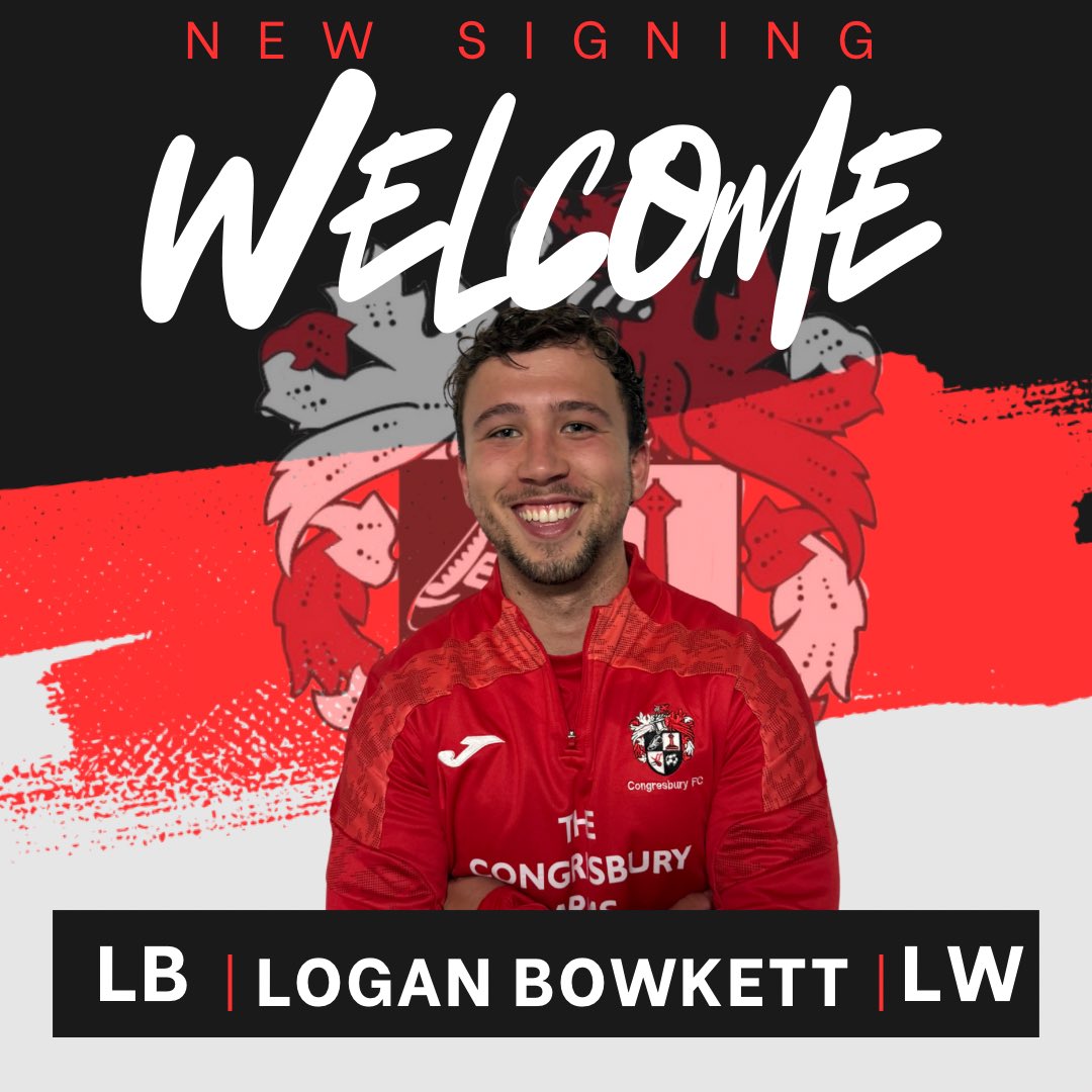 ⚽️NEW SIGNING⚽️

The Congresbury FC scouts have been travelling far and wide. Logan, 23 from 🏴󠁧󠁢󠁷󠁬󠁳󠁿 puts pen to paper

The excellent left footed player has previously played for Lydney FC, Port Talbot FC &amp; Abergavenny FC

Welcome to The Bury, Logan. 
subject to international approval