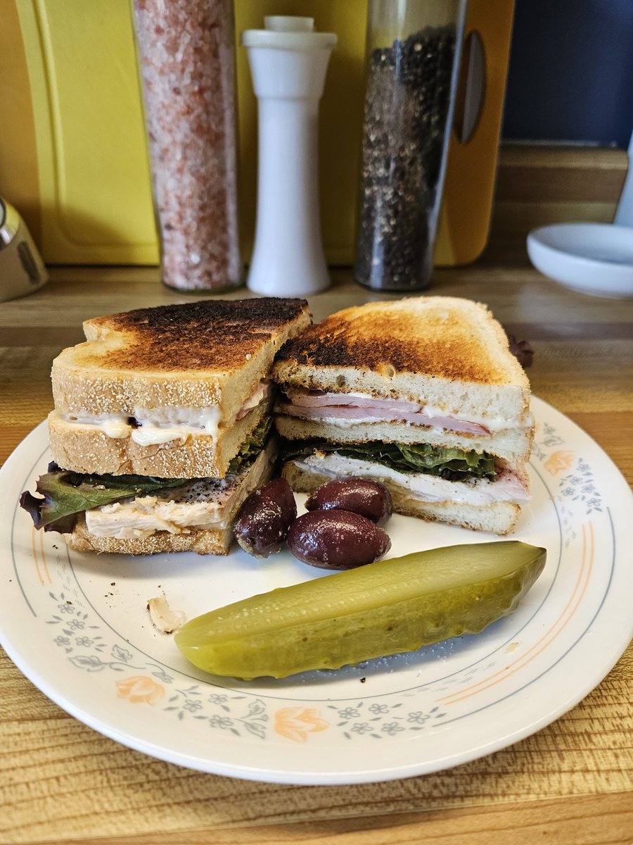 Made us a couple really yummy chicken club sandwiches for our dinner tonight 😋