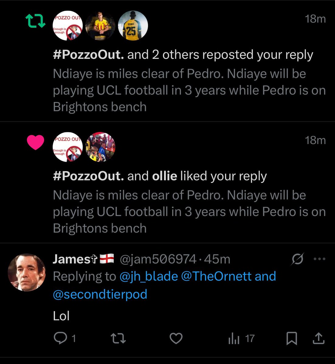 jh_blade's tweet image. Watford fans are a sad bunch, Ndiaye still miles clear x #twitterblades