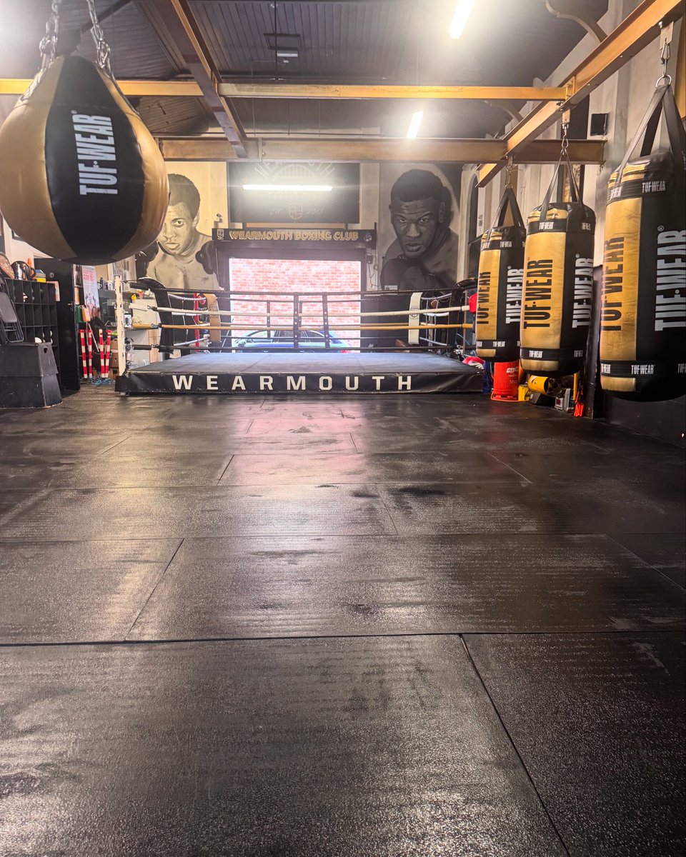 Gym all cleaned and ready for the return of the team tomorrow 👊🏽🔥 Time to get stuck into the 25/26 England Boxing season #teamwearmouth◼️🔶🥊