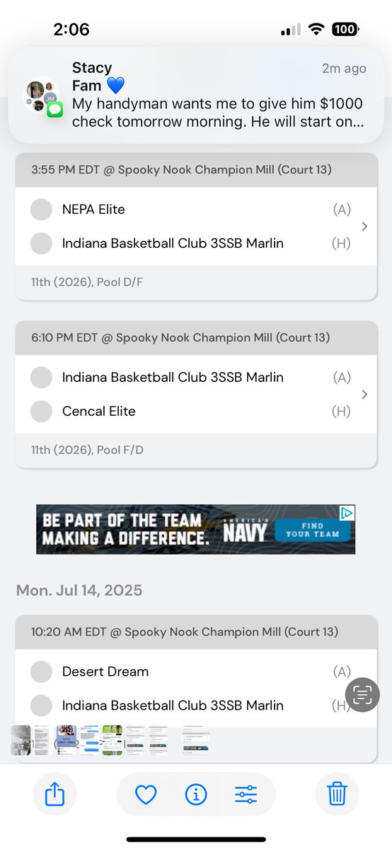Coaches, watch our 17U team play today !!