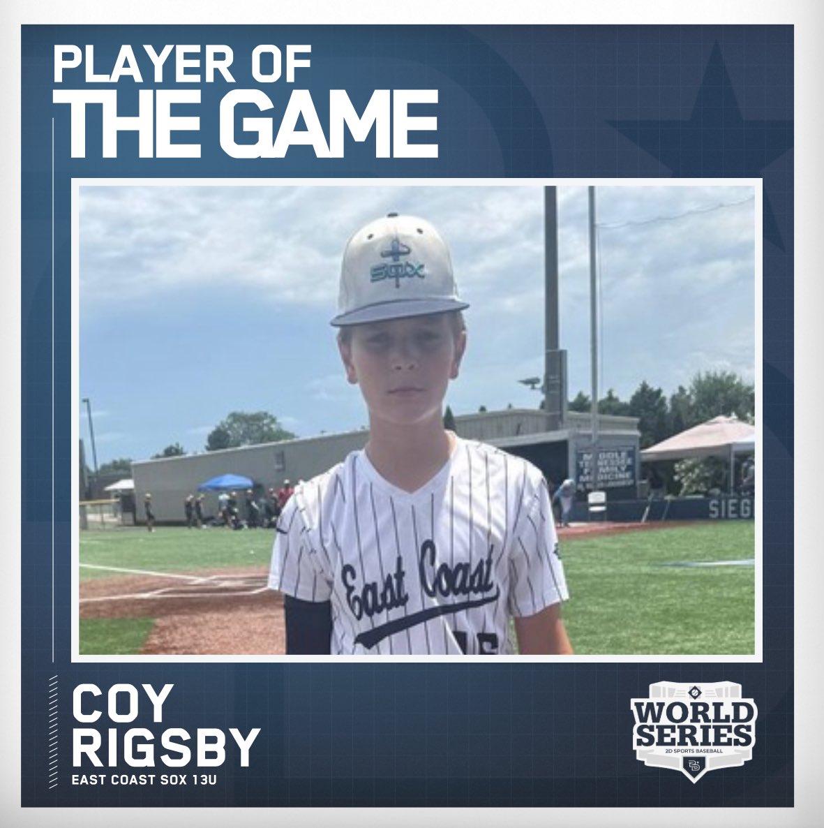 ⭐️ Player of the Game ⭐️ 

Coy Rigsby 
East Coast Sox 13U 

#NashvilleWS
