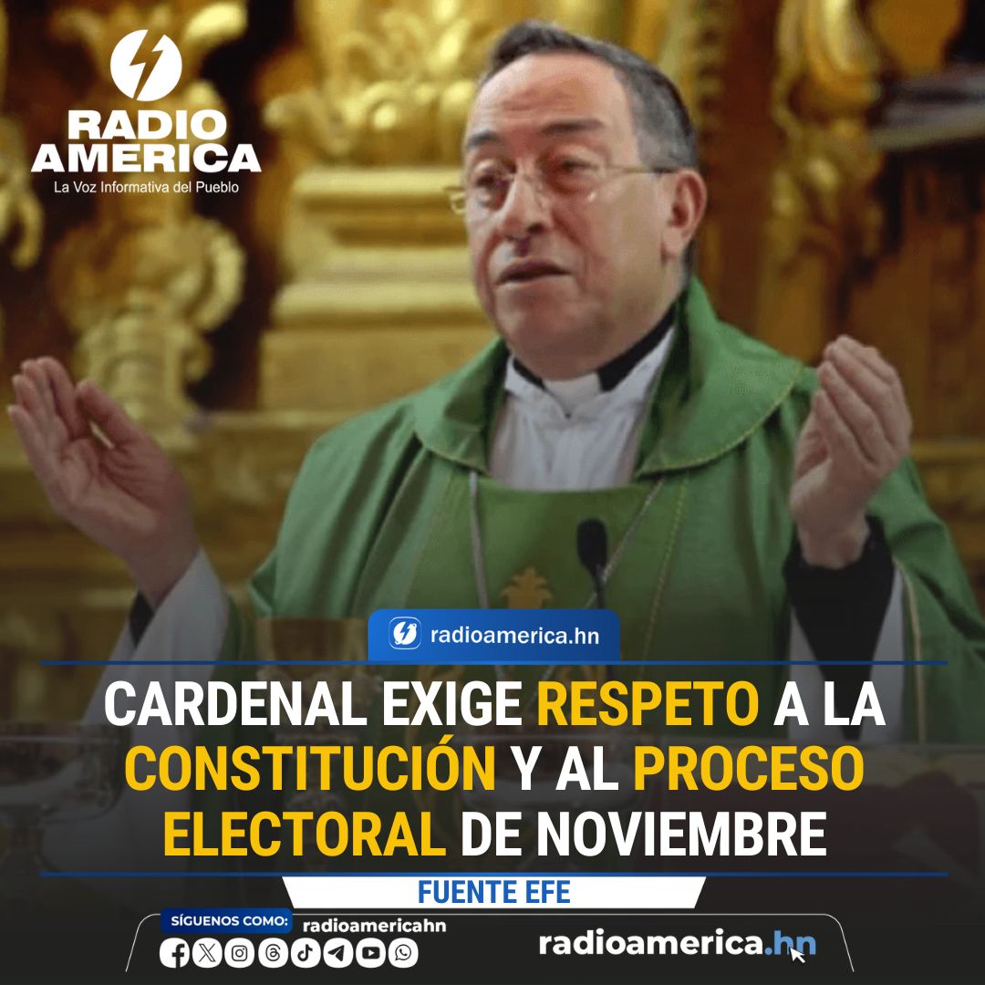 El cardenal hondureño, Óscar Andrés Rodríguez, exigió este domingo respeto a la Constitución de Honduras y a las votaciones del próximo 30 de noviembre, en las que se elegirá a la persona que sucederá a la presidenta Xiomara Castro, y pidió desterrar del lenguaje la palabra